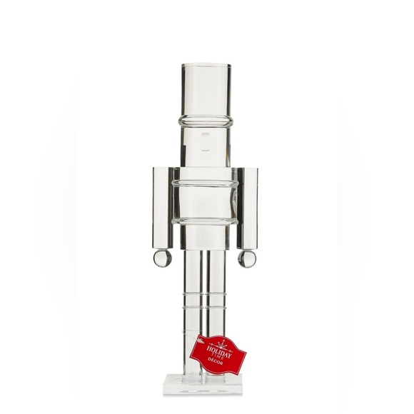 Christmas Clear Acrylic Nutcracker Decoration, 14.5in Holiday Time from walmart - Picture 3 of 5